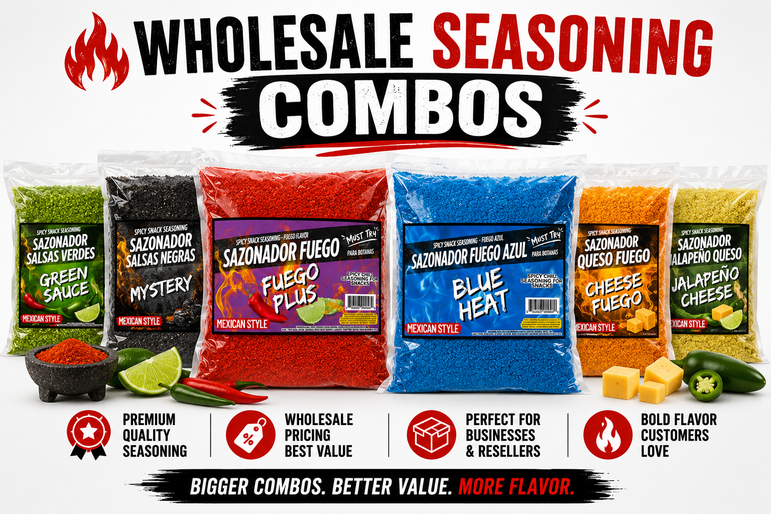 🔥 Wholesale Seasoning Combos ⭐