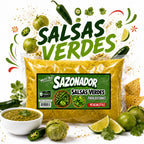 Salsas Verdes Snack Seasoning Powder | Mexican Style Green Sauce Flavor for Chips, Popcorn, Fries & Beef Jerky | 1 LB
