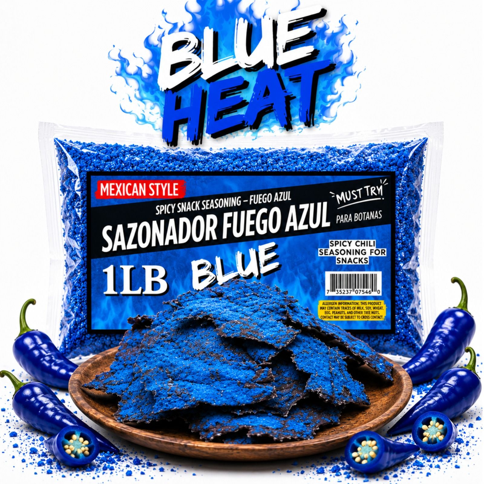 Fuego Azul Seasoning – Blue Heat Seasoning for Beef Jerky & Snacks