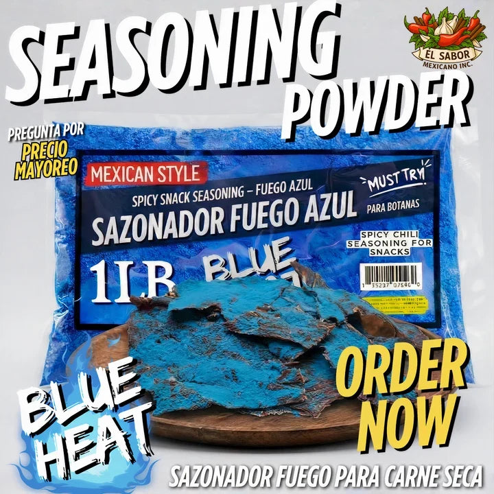 Fuego Azul Seasoning – Blue Heat Seasoning for Beef Jerky & Snacks