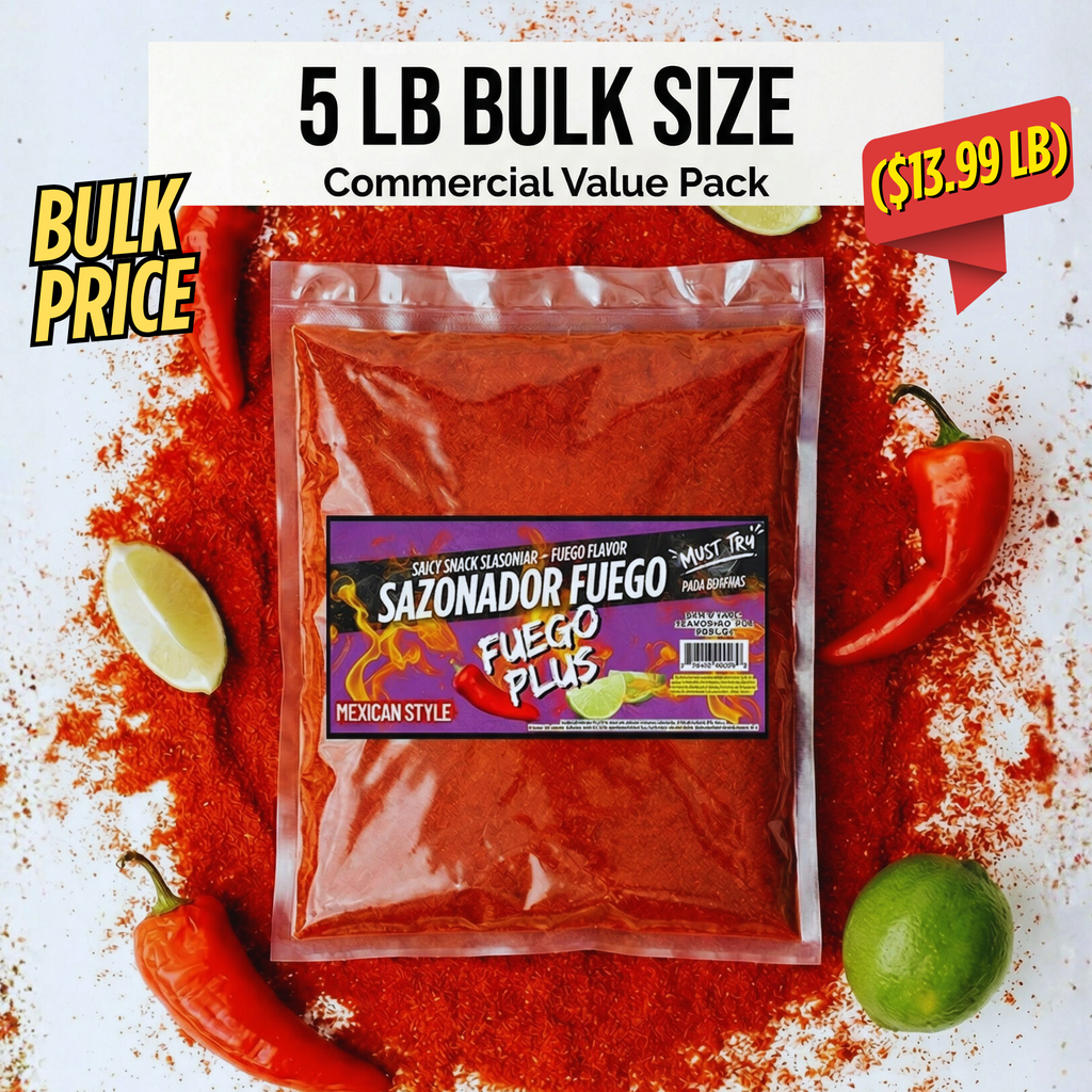 Fuego Seasoning – Extra Spicy Snack Flavor (5 LB) Fuego Sazonador