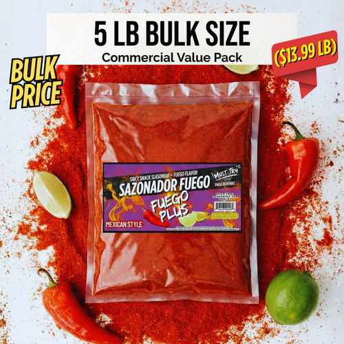 Fuego Seasoning – Extra Spicy Snack Flavor (5 LB) Fuego Sazonador