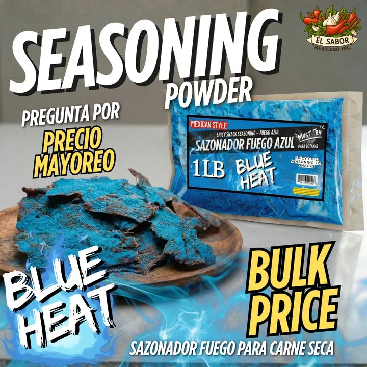 Fuego Azul Seasoning – Blue Heat Seasoning for Beef Jerky & Snacks