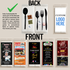 Menudo Kit – 500 Pcs  Custom Disposable Condiment Pack with Spoon, Napkin, Chili Packet, Oregano Packet, Salt & Branded Flyer for Restaurants