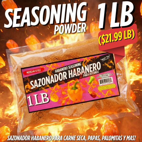 Habanero Seasoning Powder 1 LB – Spicy Chili Blend for Corn, Snacks, Jerky & Popcorn – Bulk Food Service Size