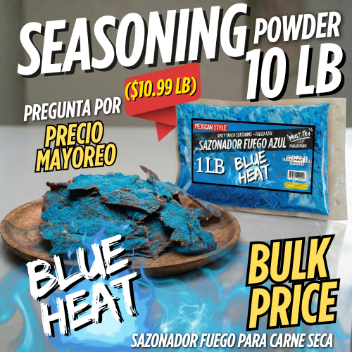 Fuego Azul Seasoning – Blue Heat Seasoning for Beef Jerky & Snacks (10 LB)