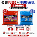 20 LB Fuego Rojo + 20 LB Fuego Azul COMBO (7.99 LB)