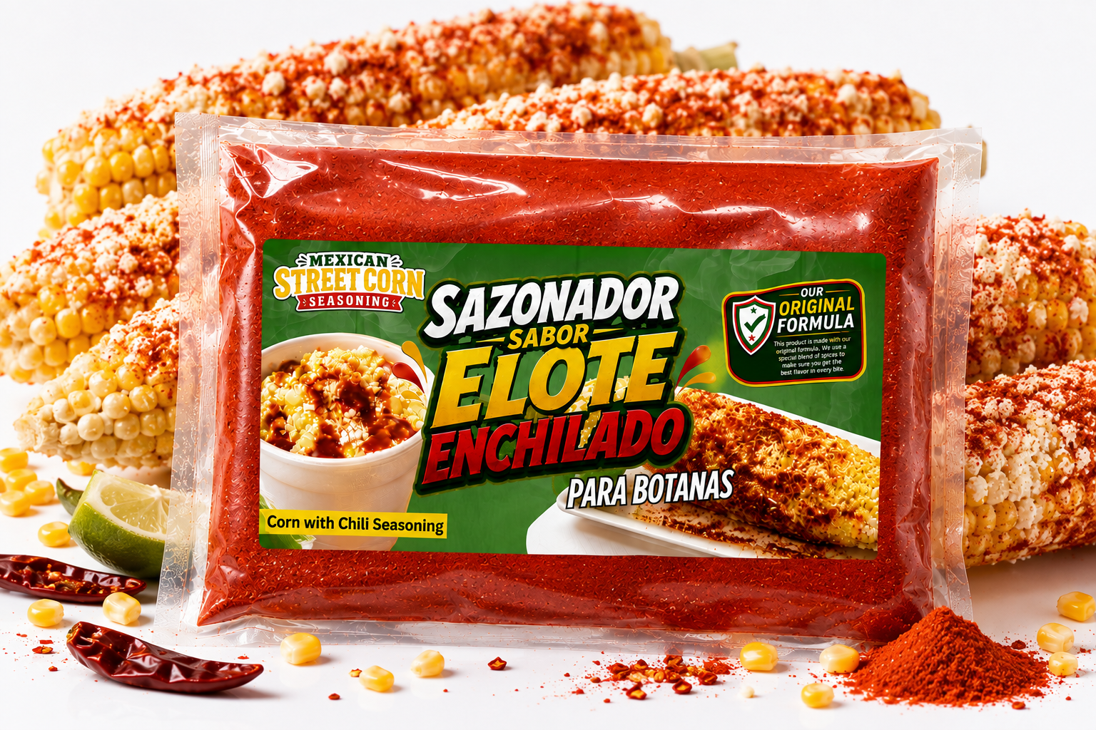Mexican Street Corn Seasoning | Elote Enchilado Seasoning Powder | Chili Corn Seasoning | 1 LB