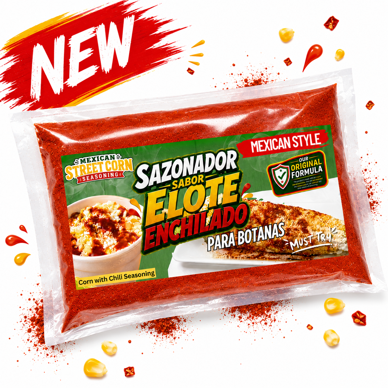 Mexican Street Corn Seasoning | Elote Enchilado Seasoning Powder | Chili Corn Seasoning | 1 LB