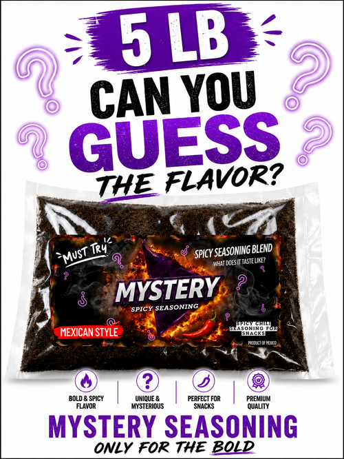 Mystery Flavor Seasoning – Spicy & Bold Snack Powder | Perfect for Beef Jerky, Chips & Popcorn 5 LB
