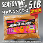 Habanero Seasoning Powder 5 LB – Spicy Chili Blend for Corn, Snacks, Jerky & Popcorn – Bulk Food Service Size