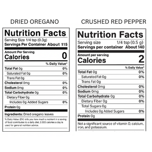 500 Dried Oregano Packets & 500 Crushed Red Pepper Packets COMBO