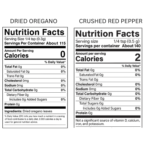 500 Dried Oregano Packets & 500 Crushed Red Pepper Packets COMBO