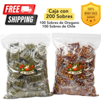 Menudo Sample Pack – 100 Oregano Packets + 100 Chili Packets | Ready-to-Use Portion Packs | Save Time & Money