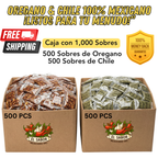 500 Dried Oregano Packets & 500 Crushed Red Pepper Packets COMBO