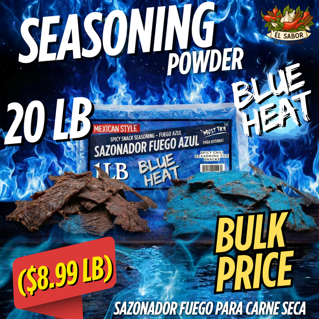Fuego Azul Seasoning – Blue Heat Seasoning for Beef Jerky & Snacks (20 LB)