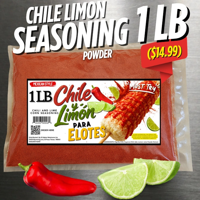 Chile Limón Seasoning for Elotes – Made with Natural Lemon Extract (1 LB)