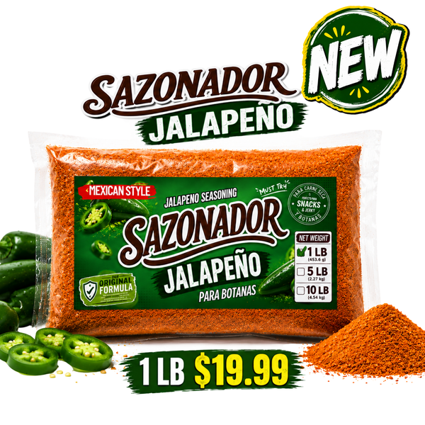 Jalapeño Seasoning Powder – Mexican Style Sazonador for Jerky, Chips, Snacks & More – 1 LB