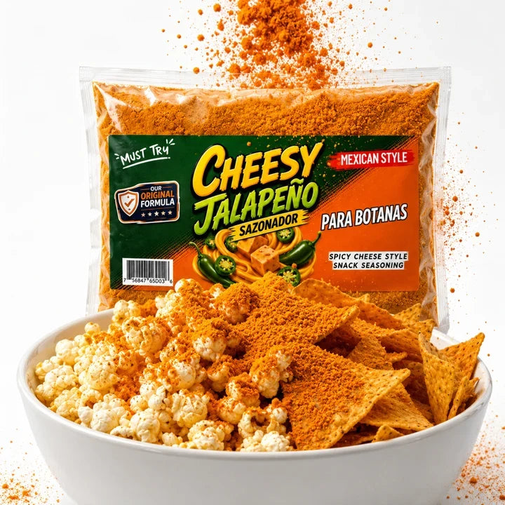 Jalapeño Queso Seasoning | Mexican Style Cheese & Jalapeño Flavor for Fries, Chips, Popcorn & Corn