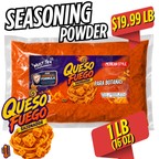 Queso Fuego Seasoning for Beef Jerky, Chips & Snacks | Extra Cheesy & Spicy Flavor