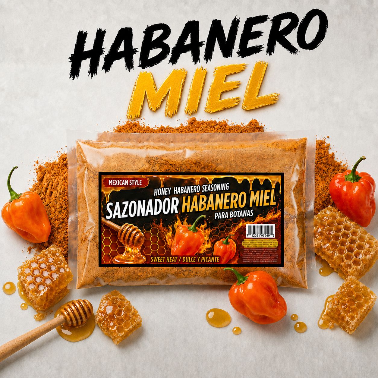 Sazonador Habanero Miel – Honey Habanero Sweet Heat for Beef Jerky, Snacks & More 1 LB