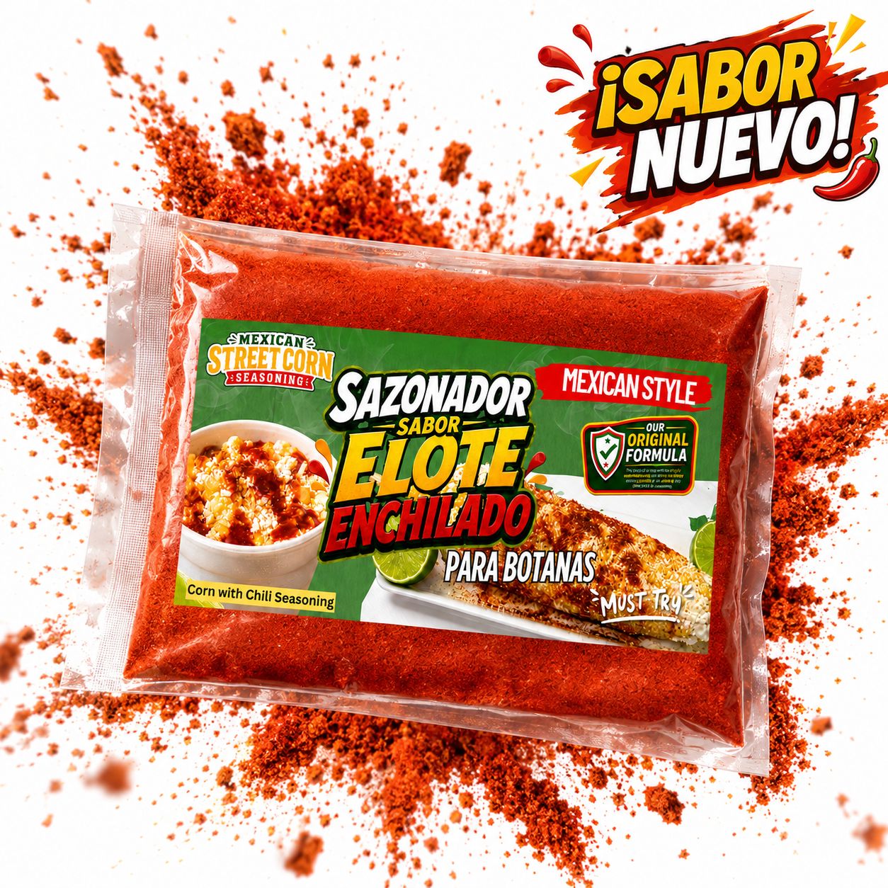 Mexican Street Corn Seasoning | Elote Enchilado Seasoning Powder | Chili Corn Seasoning | 1 LB