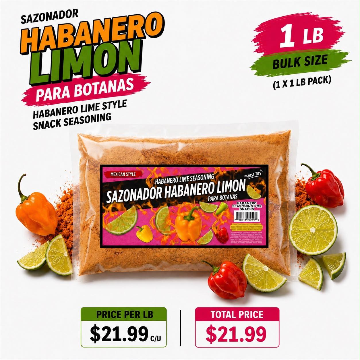 Habanero Seasoning Powder – Spicy Chili Blend for Corn, Snacks, Jerky & Popcorn