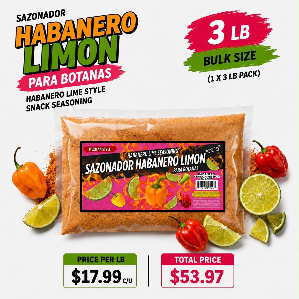 Habanero Seasoning Powder – Spicy Chili Blend for Corn, Snacks, Jerky & Popcorn