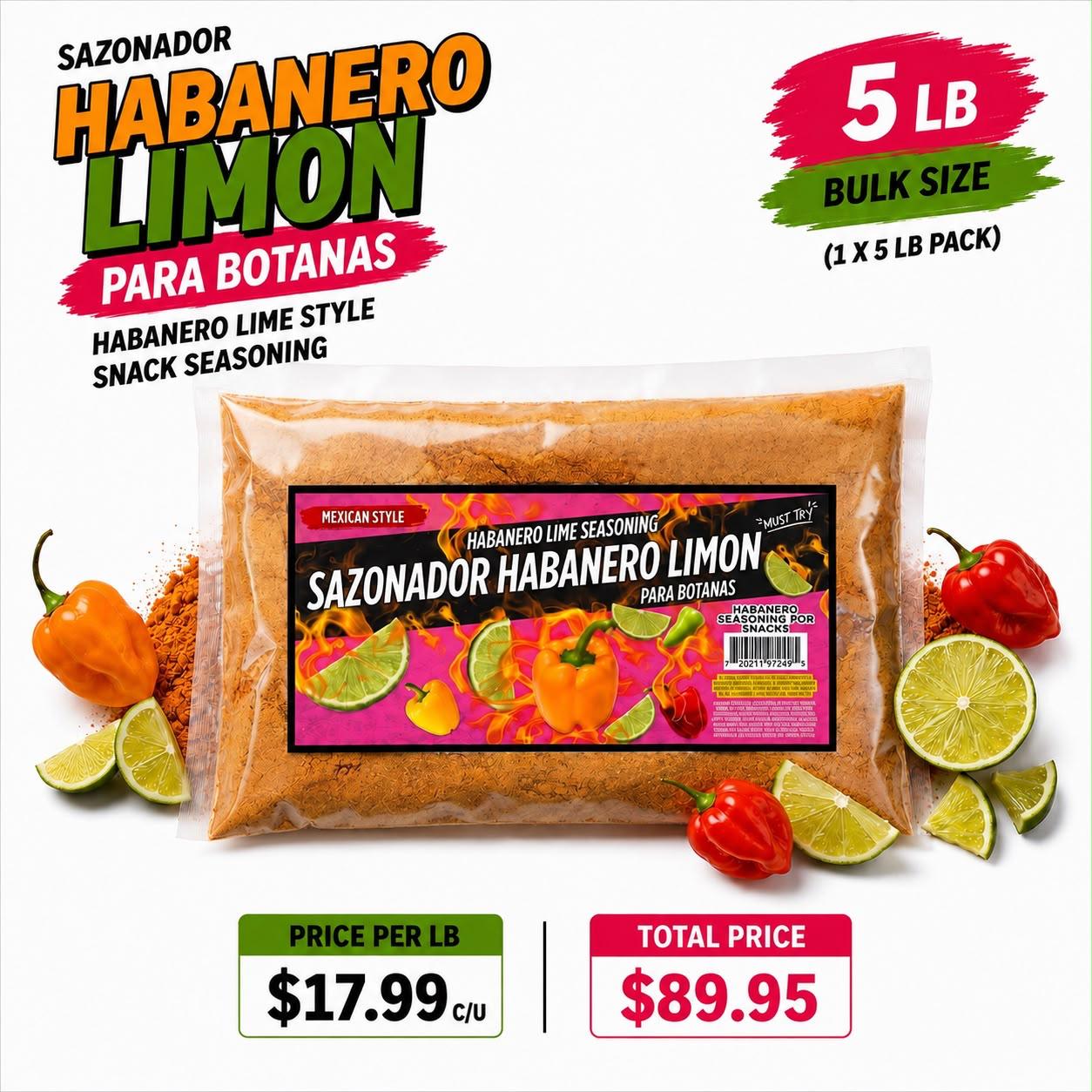 Habanero Seasoning Powder – Spicy Chili Blend for Corn, Snacks, Jerky & Popcorn